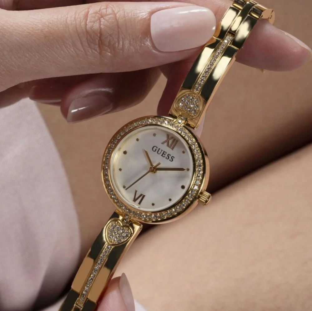 Women's Analog Gold-Tone Stainless Steel Watch 27mm Women New